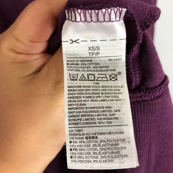 NEW Gap Factory Oversized Purple Open Front Long Cardigan With Pockets - Picture 6 of 6